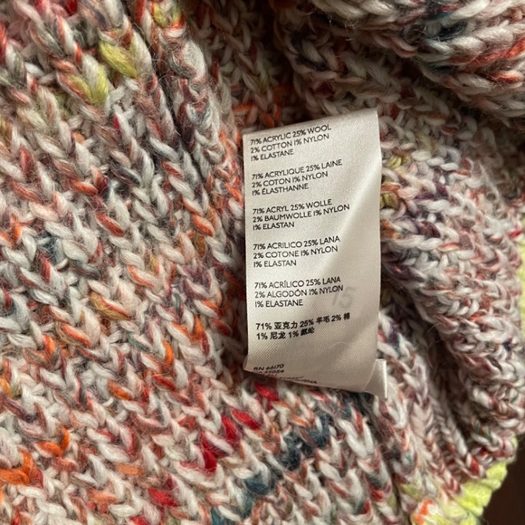 Free People Walk on By Rainbow Speckle Cardigan Sweater NWT Size Large - Picture 12 of 15